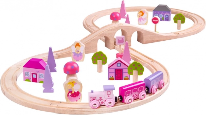 Calea ferată din lemn Opt Prințese Bigjigs Rail