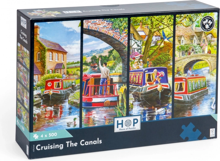 HOP Puzzle Croazieră pe canalele de apă 4x500 piese