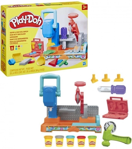 Play-Doh atelier colorat – set creativ cu unelte și fierăstrău