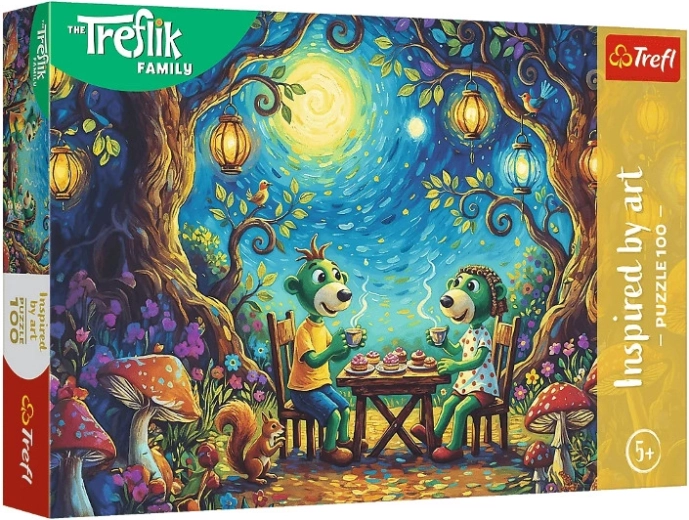 Puzzle Trefl 100 de piese Inspired by Art – Întâlnire la cafenea