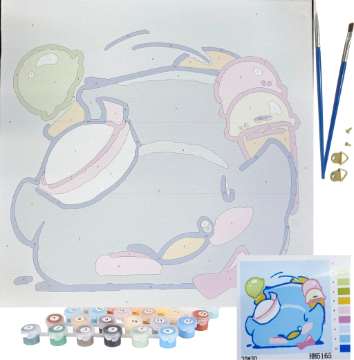 Set complet: vopsele, pensule, cadru