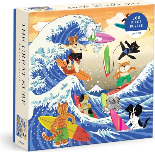 Puzzle pătrat Galison Marea Valuri – 500 de piese