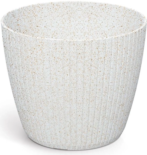 Ghiveci Lamia Eco Wood 15,8 cm alb