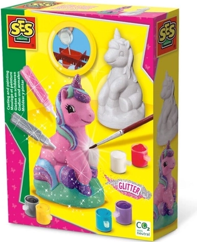 SES Creative figurine din ghips și vopsele Unicorn