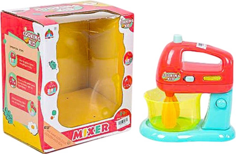 Mixer de bucătărie pentru copii cu bol, pe baterii, cu lumină și sunet