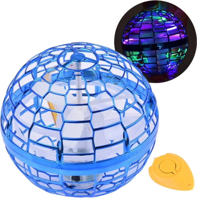 Mingea zburătoare UFO cu LED și control prin mișcarea mâinii – Albastru