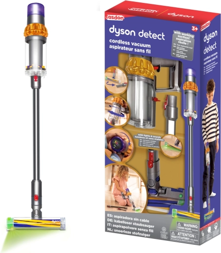 Casdon Dyson Detect aspirator vertical fără fir pentru copii, cu lumină și sunet
