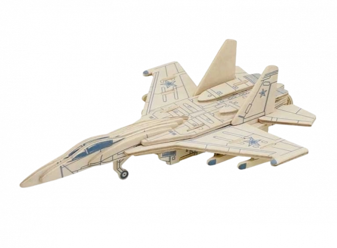 Puzzle din lemn avion de vânătoare rusesc SU-27 RoboTime