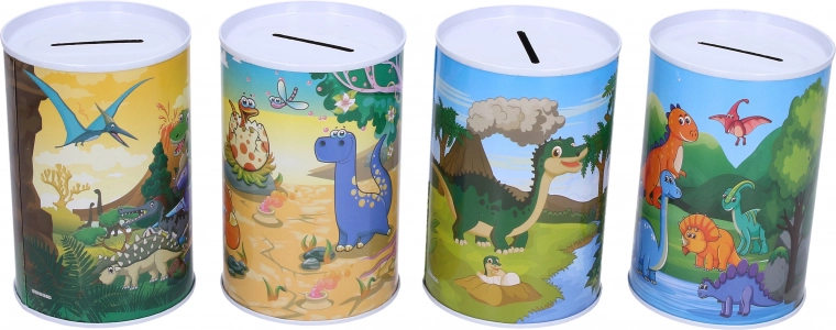 Pușculiță cu motiv dinozauri 7 × 10,5 cm