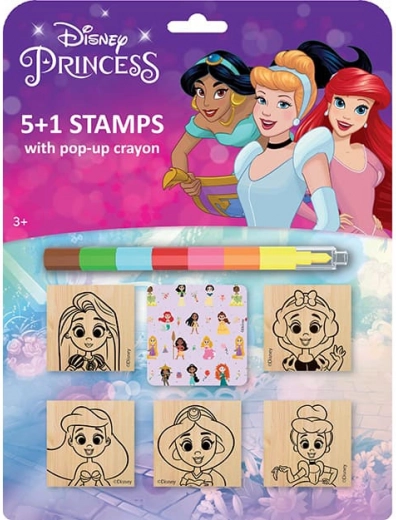 Set de ștampile Disney Prințese cu creion cerat