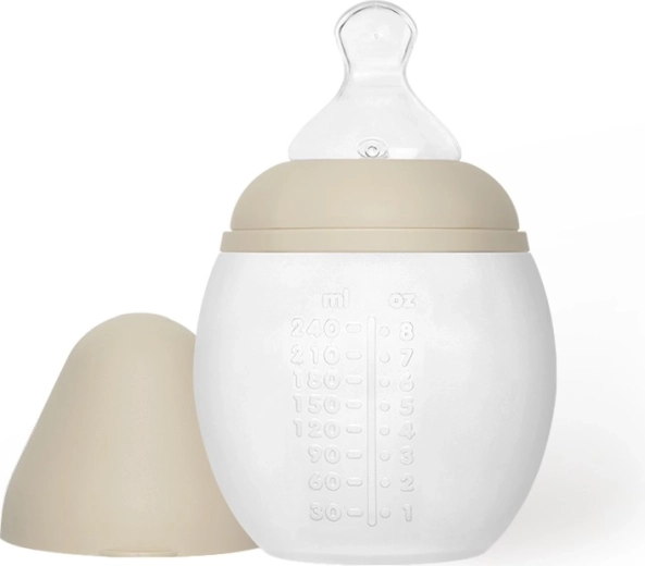 Biberon anti-colici Élhée pentru bebeluși 240 ml Sand - 1 bucată