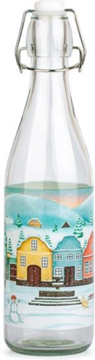 Sticlă de sticlă cu închidere tip clips TORO 540 ml Căsuțe de iarnă