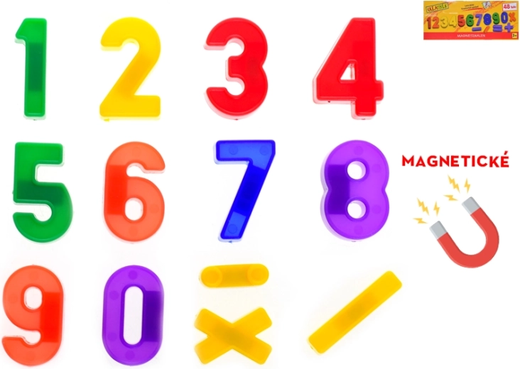 Set de cifre magnetice, 48 buc