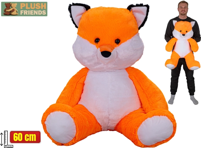 Plush Friends vulpe de pluș în poziție șezândă 60 cm