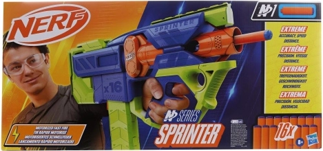 Nerf N Series Sprinter – blaster automat cu magazie de 16 săgeți