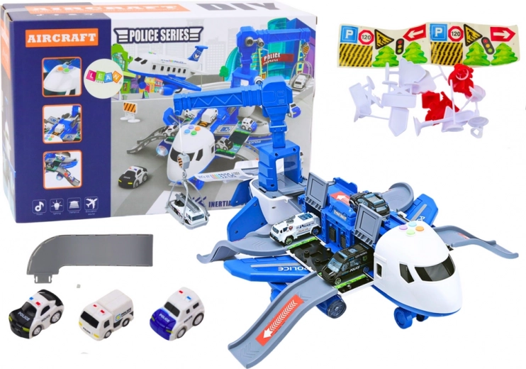 Avion de poliție interactiv 2în1 – stație mobilă pliabilă DIY