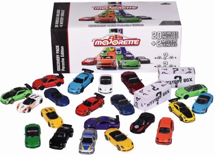 Set de mașinuțe PORSCHE Discovery 1:64 (20 + 2 surprize)