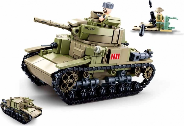 Sluban Army tanc italian mediu 2‑în‑1 set de construcție