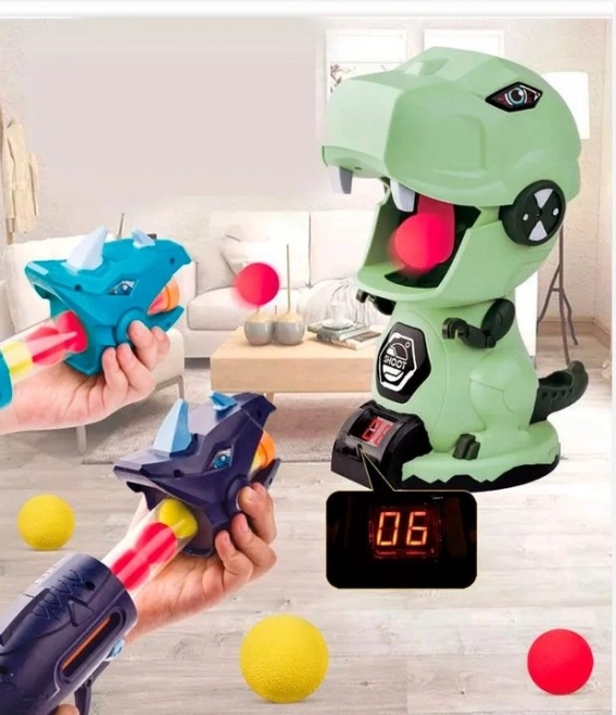 Joc interactiv de împușcat Dinozauri cu pistoale și bile