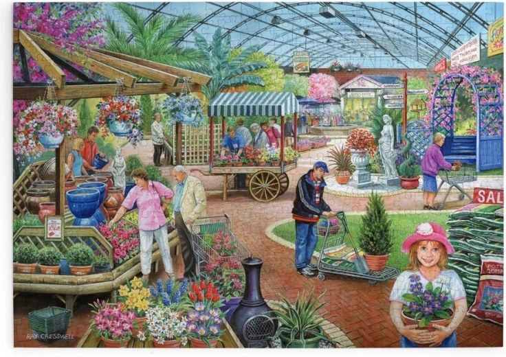 Puzzle HOP Piața de flori, 500 de piese