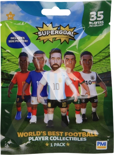 Figurină Supergoal cu fotbalist și mini poster