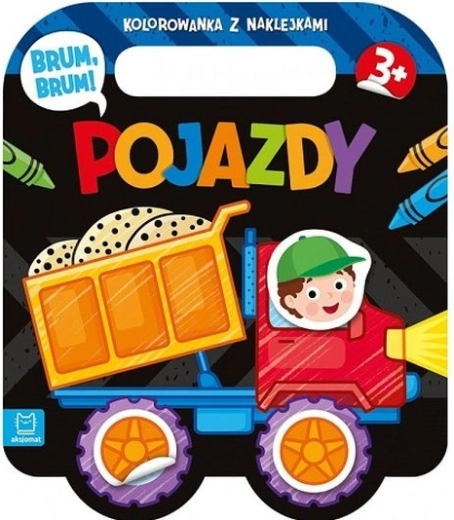 Brum, brum! Vehicule – carte de colorat cu autocolante