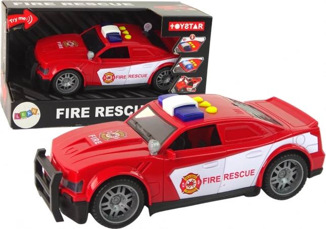 Mașină de pompieri pentru copii 1:14 cu lumini și sunete – roșie TOYSTAR