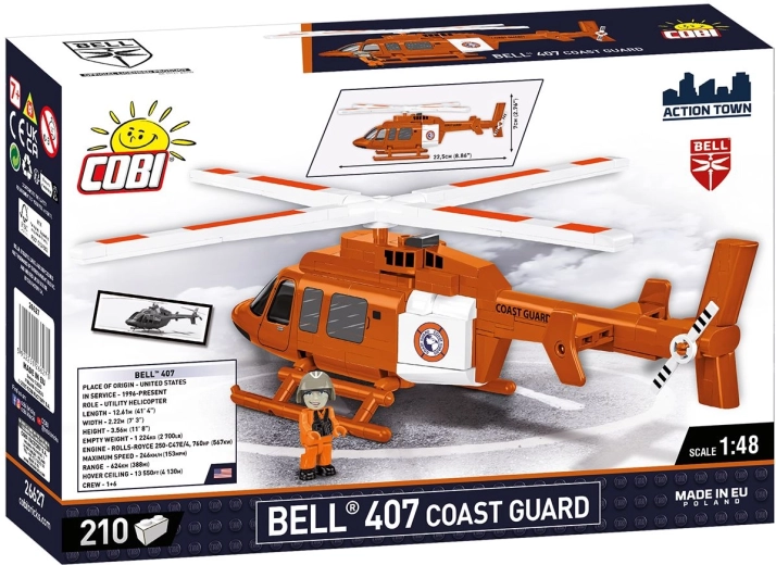 Model realist Bell 407 Coast Guard la scara 1:48