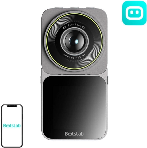 Cameră auto duală 4K și cameră de acțiune BOTSLAB cu Wi‑Fi 2,4 GHz și baterie de 1700 mAh