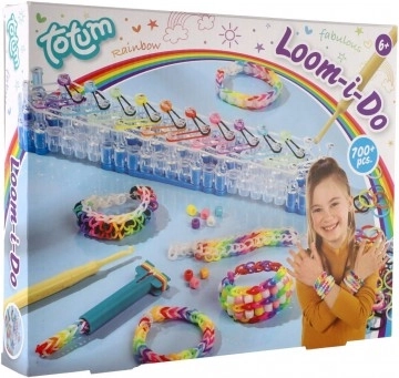 Set creativ pentru realizarea brățărilor Loom-i-Do cu război de țesut și 700+ elastice
