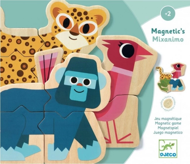 Puzzle magnetică Djeco cu animăluțe