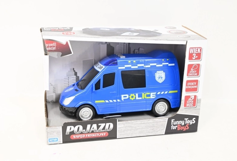Autobuz de poliție cu propulsie inerțială, cu lumini și sunete
