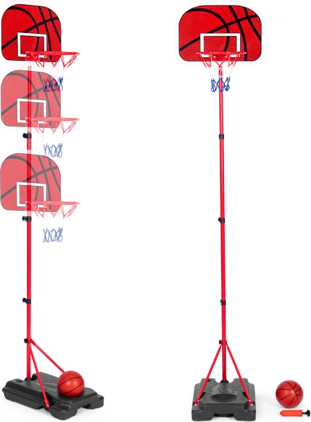 Coș de baschet pentru copii cu înălțime reglabilă și pompă