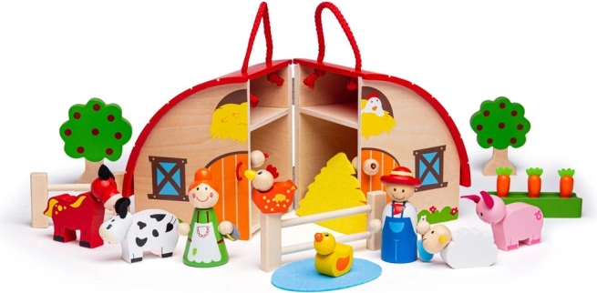 Fermă în valiză Bigjigs Toys