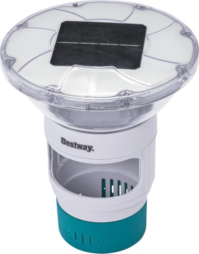 Bestway SolarGlow dozator plutitor pentru chimie de piscină cu lumină LED solară