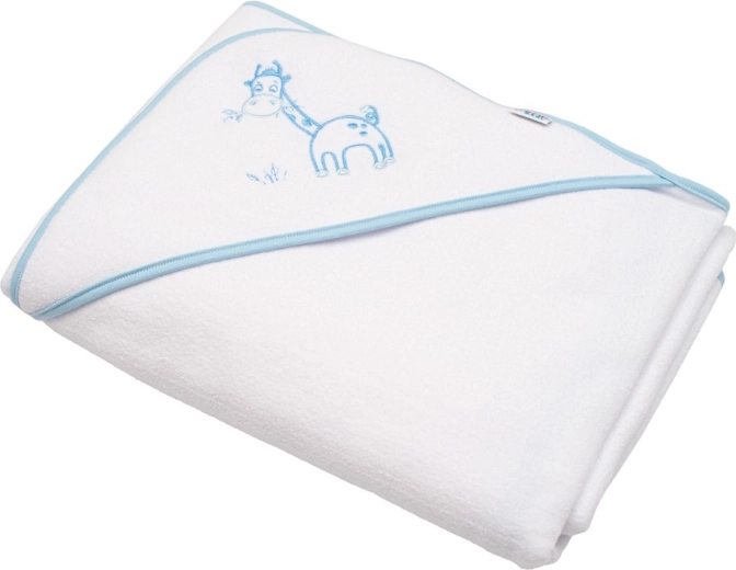 Prosop froté pentru copii cu glugă New Baby Girafă 100 × 100 cm alb