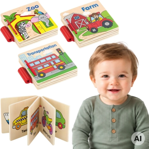 Cărticică din lemn Viga My First Book - 1 bucată