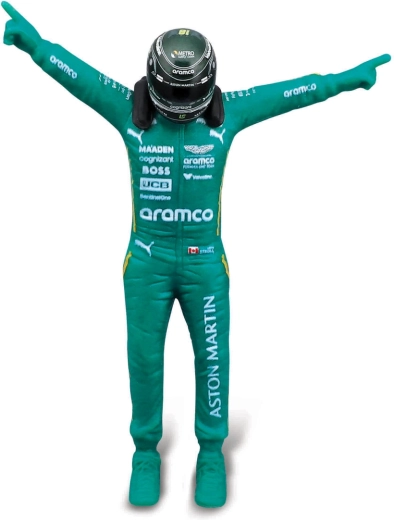 Figurină de pilot F1 în poziție de campion