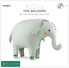 Balon din folie tip figură, stând în picioare, Elefant 91 × 61 cm