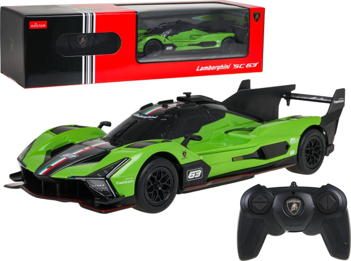 Mașină Lamborghini SC63 LMDh R/C cu telecomandă, la scara 1:24