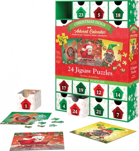 Calendar advent Eurographics puzzle – Căţei de Crăciun