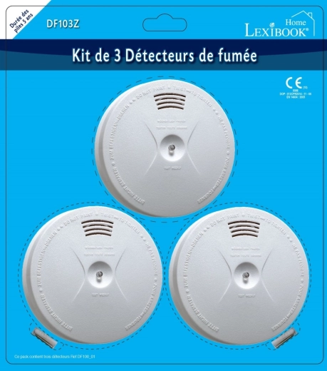 Lexibook set de 3 detectoare de fum cu baterii
