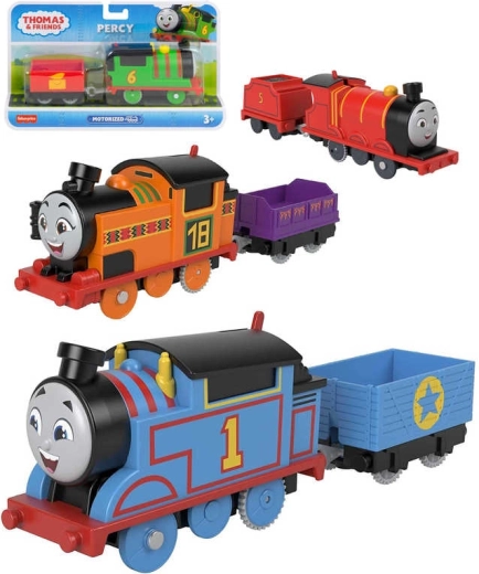 Fisher-Price Locomotiva Thomas cu motor pe baterii și vagon - 1 bucată