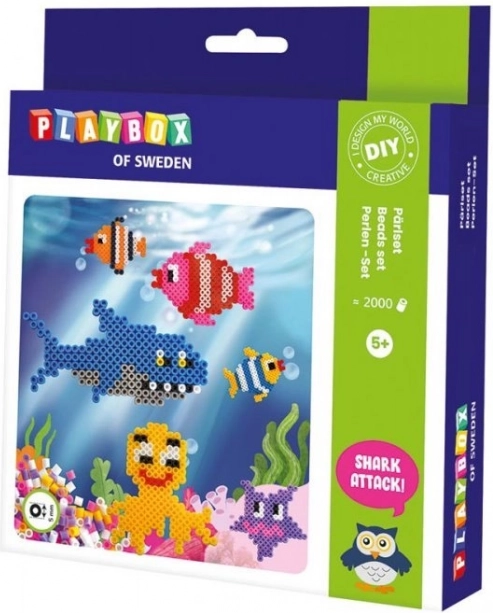 PLAYBOX Mărgele termoadezive Set Lumea Subacvatică 2000 buc