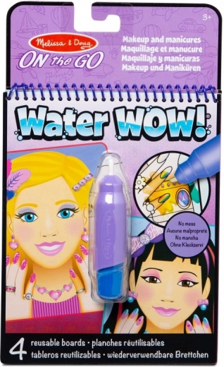 Cărți de colorat cu apă Water WOW – machiaj și manichiură