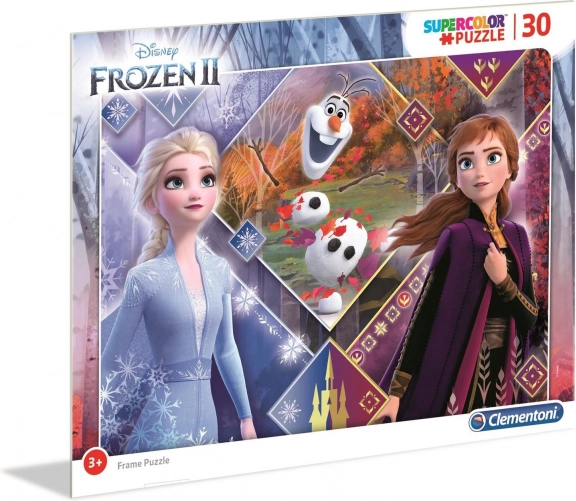 Puzzle Clementoni Împărăția de Gheață 2: surori cu Olaf 30 de piese