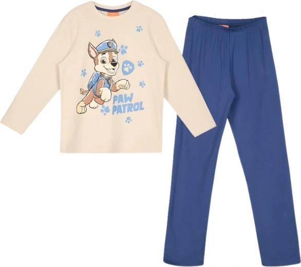 Pijama pentru copii Patrula cățelușilor Chase bej-albastru închis