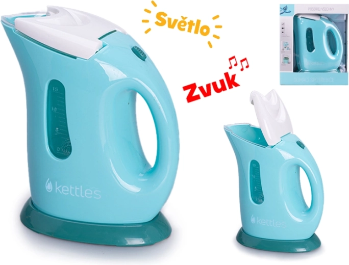 Fierbător electric de jucărie cu lumină și sunet, 16 cm