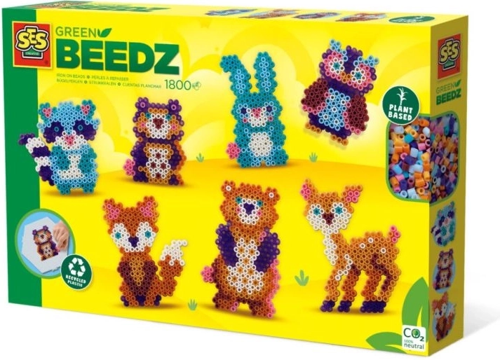 SES Creative Green Beedz mărgele de călcat animale din pădure