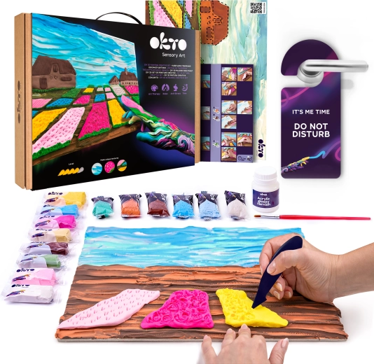 Okto Sensory Art set de pictură Grădini de flori în Olanda 30 × 40 cm